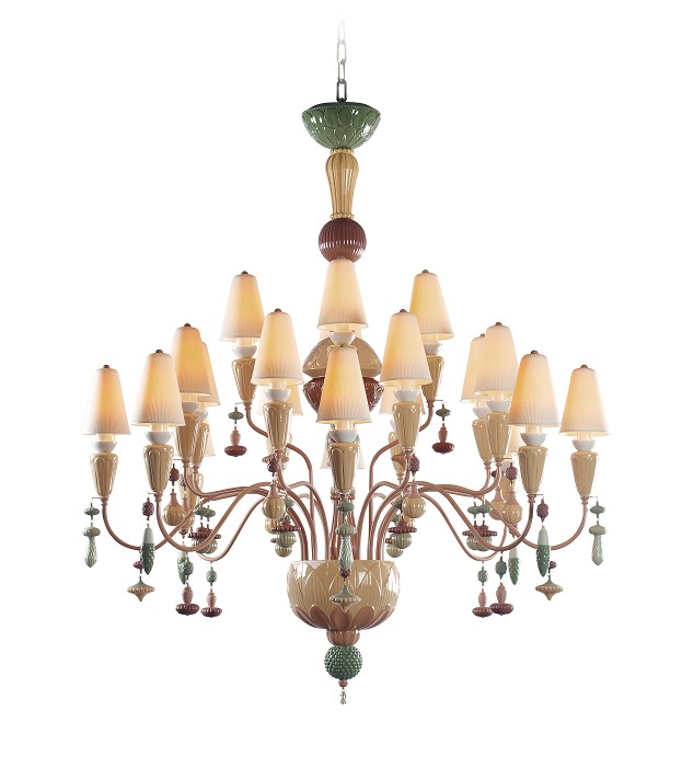 Lladro Lighting Ivy and Seed 20 Lights Chandelier Medium Model Spices 