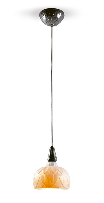 Lladro Lighting Ivy and Seed Single Ceiling Lamp Absolute Black 