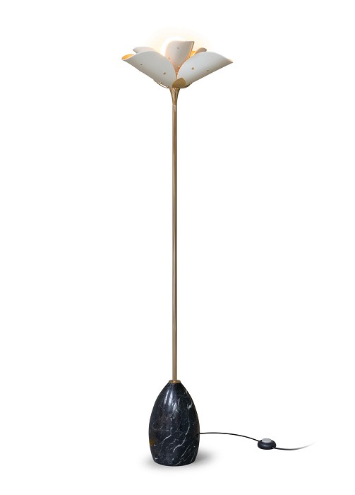 Lladro Lighting Blossom Floor Lamp White and gold 