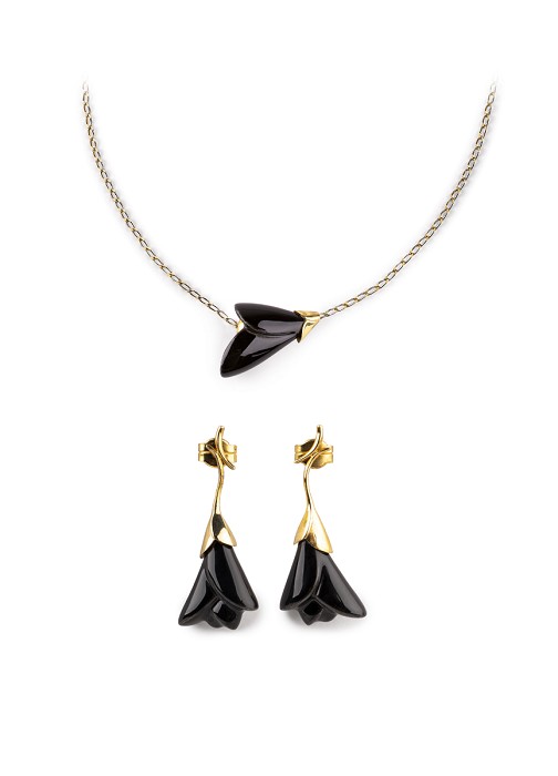 Lladro Jewelry Heliconia Earrings Set 