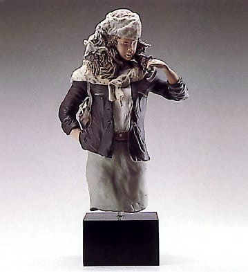 Lladro Young Lady With Parasol Goyesca Porcelain Figurine