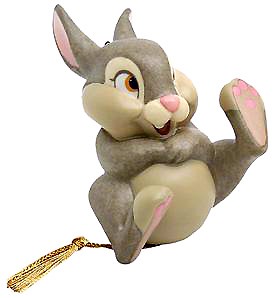 WDCC Disney Classics Bambi Thumper Belly Laugh Ornament Porcelain Figurine