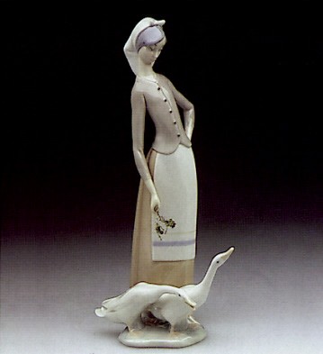 lladro lady with geese