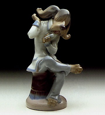 Lladro Dog Singer 1971-78 Porcelain Figurine