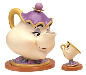 WDCC Disney Classics Beauty And The Beast Mrs. Potts And Chip Porcelain Figurine