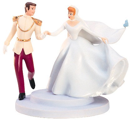 WDCC Disney Classics Cinderella And Prince Cake Topper Fairy Tale Wedding 