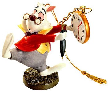 WDCC Disney Classics Alice In Wonderland White Rabbit No Time To Say Hello-Goodbye-Ornament From Alice In Wonderland