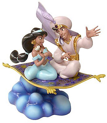 WDCC Disney Classics Aladdin Aladdin And Jasmine A Whole New World Porcelain Figurine