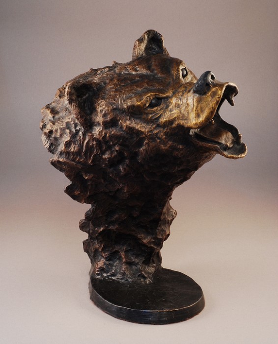 Mark Hopkins Grizzly Bronze Sculpture