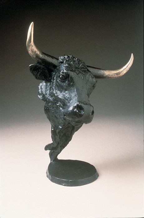 Mark Hopkins Bull Bronze Sculpture