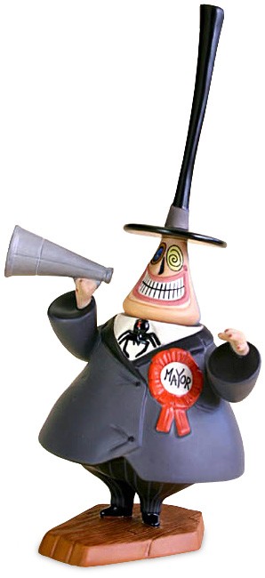WDCC Disney Classics The Nightmare Before Christmas Mayor Two Faced Politician  Porcelain Figurine