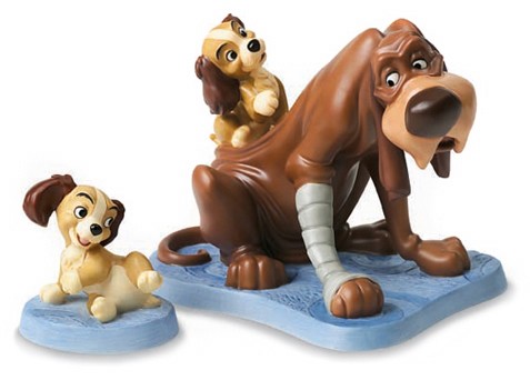 WDCC Disney Classics Lady And The Tramp Trust And Puppy Old Dog, New Tricks & Playful Pup 