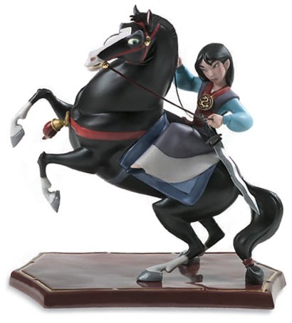 WDCC Disney Classics Mulan And Khan Triumphant Porcelain Figurine