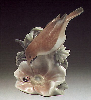 Lladro Ladybird And Nightingale 1973-81 Porcelain Figurine