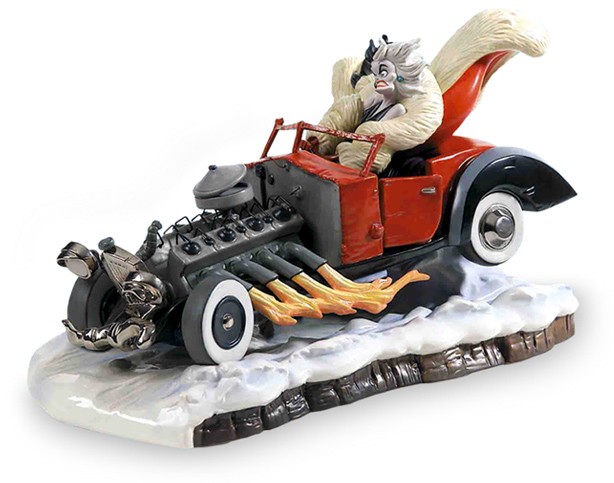 WDCC Disney Classics One Hundred and One Dalmatians Cruella De Vil De Vil On Wheels Porcelain Figurine