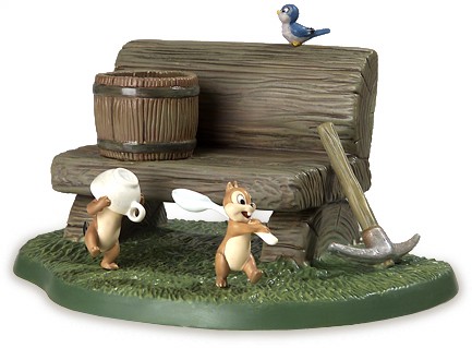 WDCC Disney Classics Dwarf's Cottage Bench Porcelain Figurine