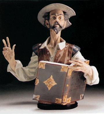 Lladro Listen To Don Quixote 1987-95 Porcelain Figurine