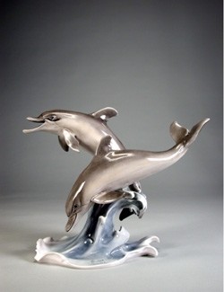 Giuseppe Armani Dolphins Sculpture