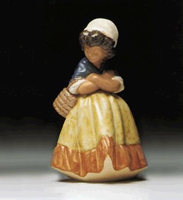 Lladro Girl With Arms Crossed 1978-99 Porcelain Figurine