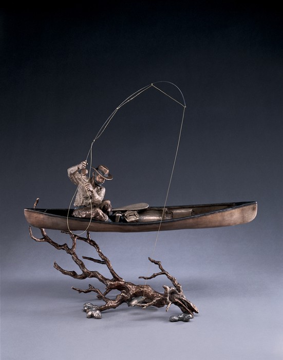 Mark Hopkins Upstream Bronze Sculpture