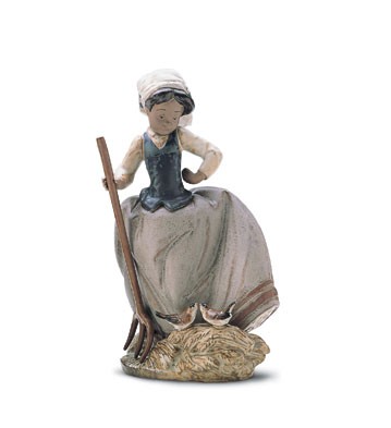 Lladro Sharing The Harvest 1988-2001 Porcelain Figurine