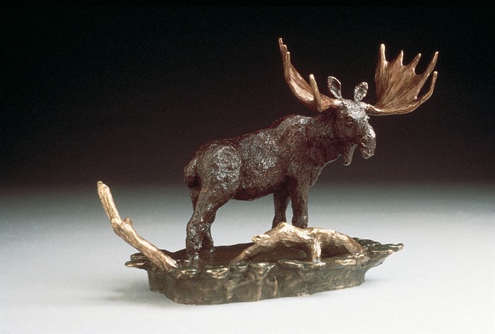 Mark Hopkins Moose Bronze Sculpture
