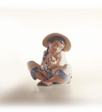 Lladro Boy's Best Friend Porcelain Figurine