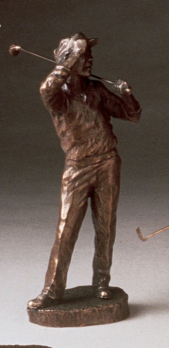 Mark Hopkins Down the Middle Bronze Sculpture