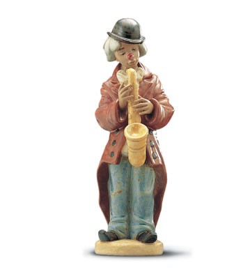 Lladro Sad Sax 1995-01 Porcelain Figurine