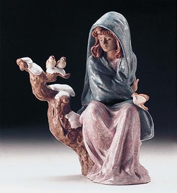 Lladro Waiting For Spring 1997-2000 Porcelain Figurine