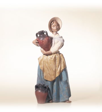 Lladro In Search Of Water Porcelain Figurine