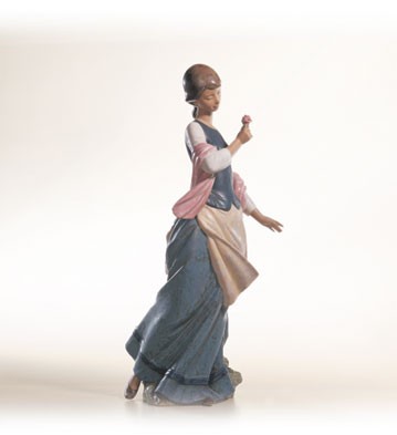 Lladro A Girl In Love Porcelain Figurine
