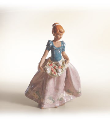 Lladro An Apron Full Of Joy Porcelain Figurine