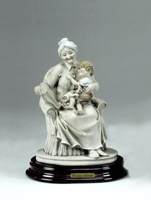 Giuseppe Armani Grandmother With Boy Sculpture