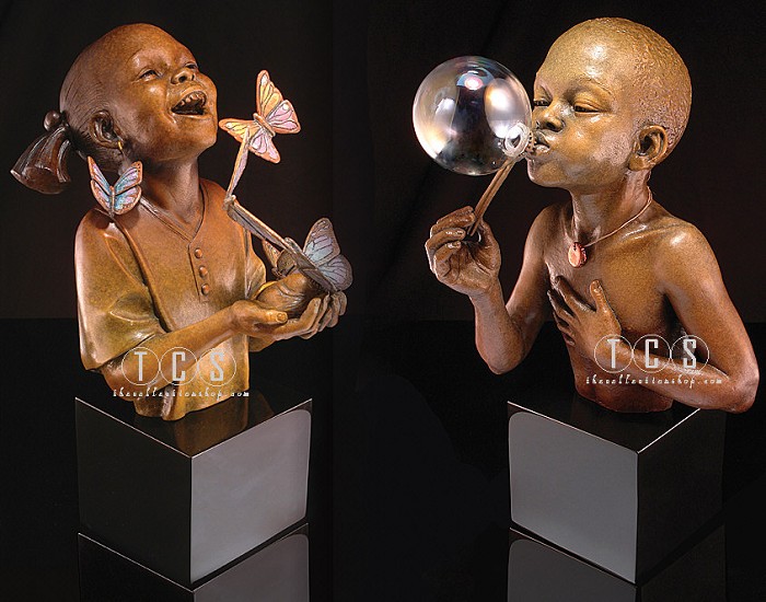 Thomas Blackshear Legends Hope And Summer Days Artist Proof Mixed Media Sculpture