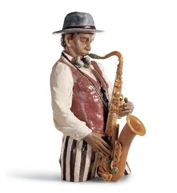 Lladro Playing The Blues Porcelain Figurine