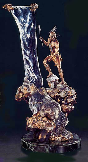 Willy Whitten Salmon Falls Mixed Media Sculpture