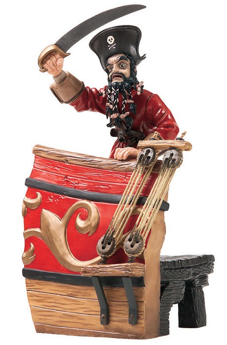 WDCC Disney Classics Pirates Of The Caribbean Captain Of The Wicked Wench Fire At Will Porcelain Figurine