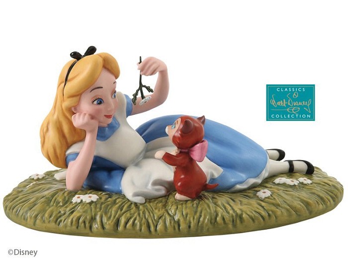 WDCC Disney Classics Alice In Wonderland Alice And Dinah Riverbank Reverie Porcelain Figurine