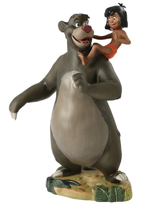 WDCC Disney Classics The Jungle Book  Baloo And Mowgli Good Ol Papa Bear Porcelain Figurine