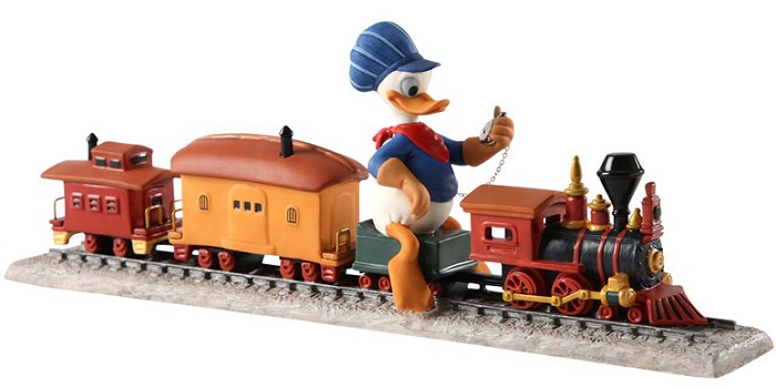 WDCC Disney Classics Out of Scale Donald Duck on Train Backyard Whistle Stop Porcelain Figurine