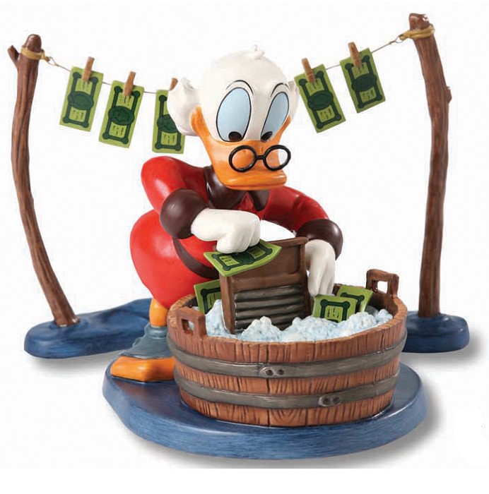 WDCC Disney Classics Uncle Scrooge Laundry Day Porcelain Figurine