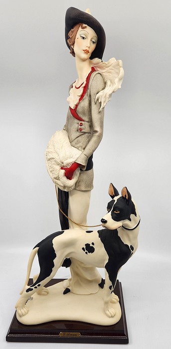 Giuseppe Armani LADY WITH GREAT DANE - Open Box Sculpture