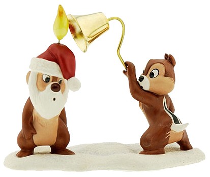 WDCC Disney Classics Plutos Christmas Tree Chip N' Dale (1997) Includes Santa Porcelain Figurine