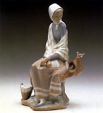 Lladro New Shepherdess 1969-85 Porcelain Figurine