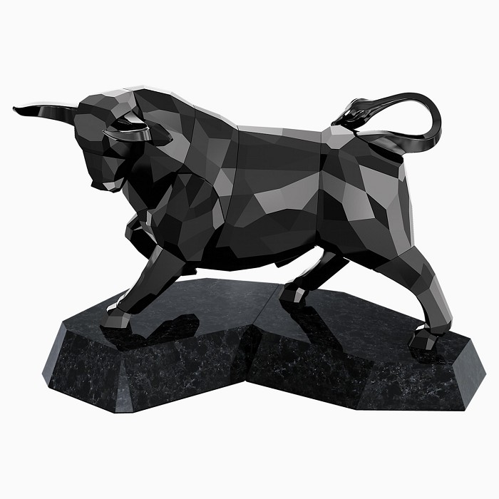 Swarovski Crystal Bull Black 