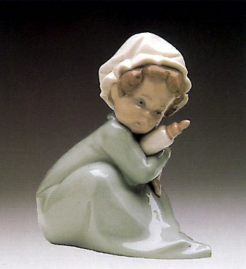 Lladro Baby Holding Bottle 1982-85 Porcelain Figurine