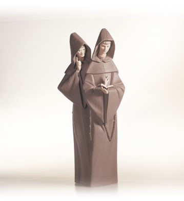 Lladro Monks at Prayer 1982-02 Porcelain Figurine