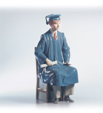 Lladro Boy Graduate 1984-08 Porcelain Figurine