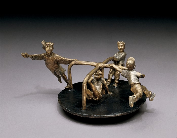 Mark Hopkins Round and Round! Bronze Sculpture Mixed Midia ...